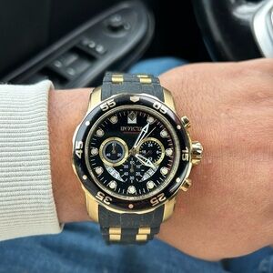Invicta Pro Diver Gold and Black Watch